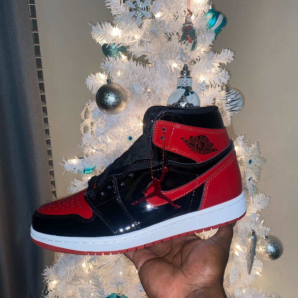 Jordan Retro 1 Bred Patent Size 10.5